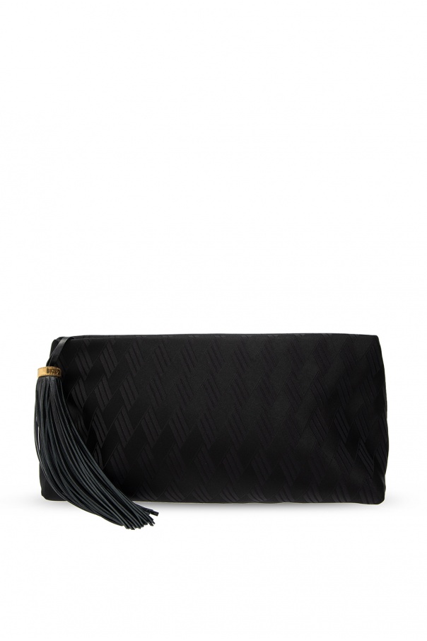 The Attico 'Classic Flap Mini Chain Bag Ketten Schultertasche Schwarz Matelassé Leder 24kt Goldschnalle